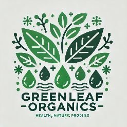 GreenLeaf Organics logo - A clean, natural logo featuring leaves to represent health and organic products.