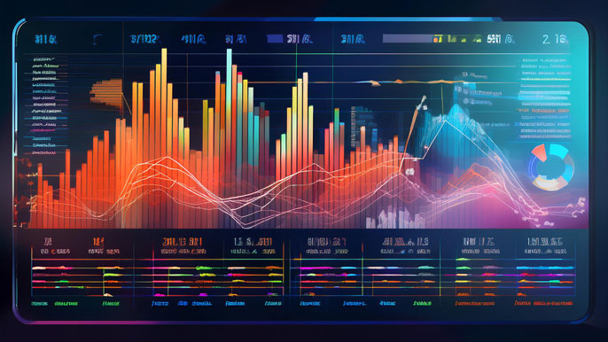 A financial dashboard displaying colorful bar graphs and line charts showing the effects of capital structure decisions on profitability. The image highlights debt-to-equity ratios, financial leverage, and projected returns.