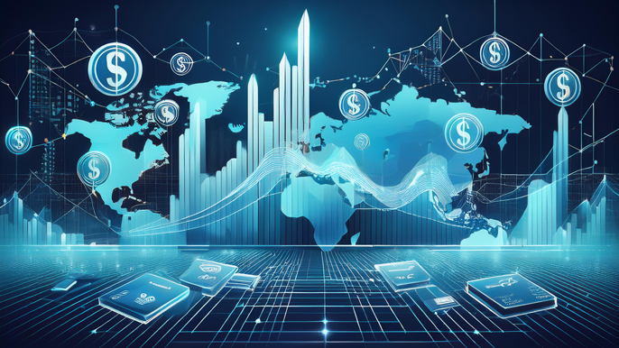 Abstract image representing business investment, featuring global maps, financial charts, and money symbols, symbolizing international and local investment opportunities and legal regulations.