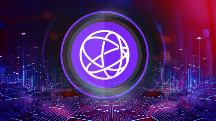 Glowing Celestia logo above a futuristic digital network, symbolizing modular blockchain innovation and TIA token ecosystem.