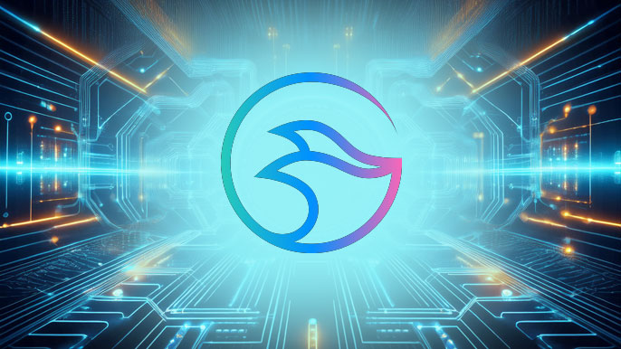 MANTA Coin logo glowing in a futuristic blockchain environment, symbolizing secure and privacy-focused transactions on the Manta Network.